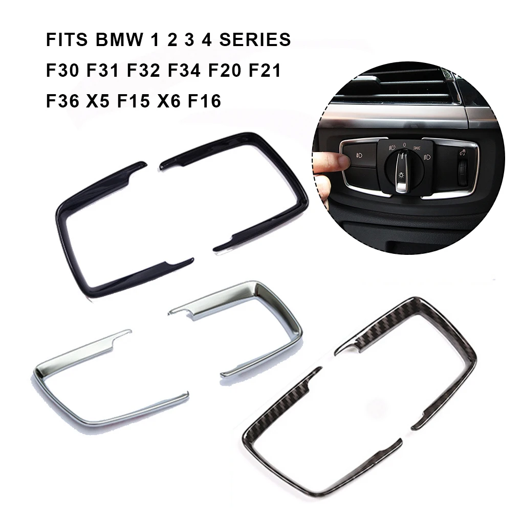 ABS Car Headlight Adjustment Switch Frame Trim Sticker Fit For BMW 1 2 3 4 Series F30 F31 F32 F34 F20 F21 F36 X5 F15 X6 F16