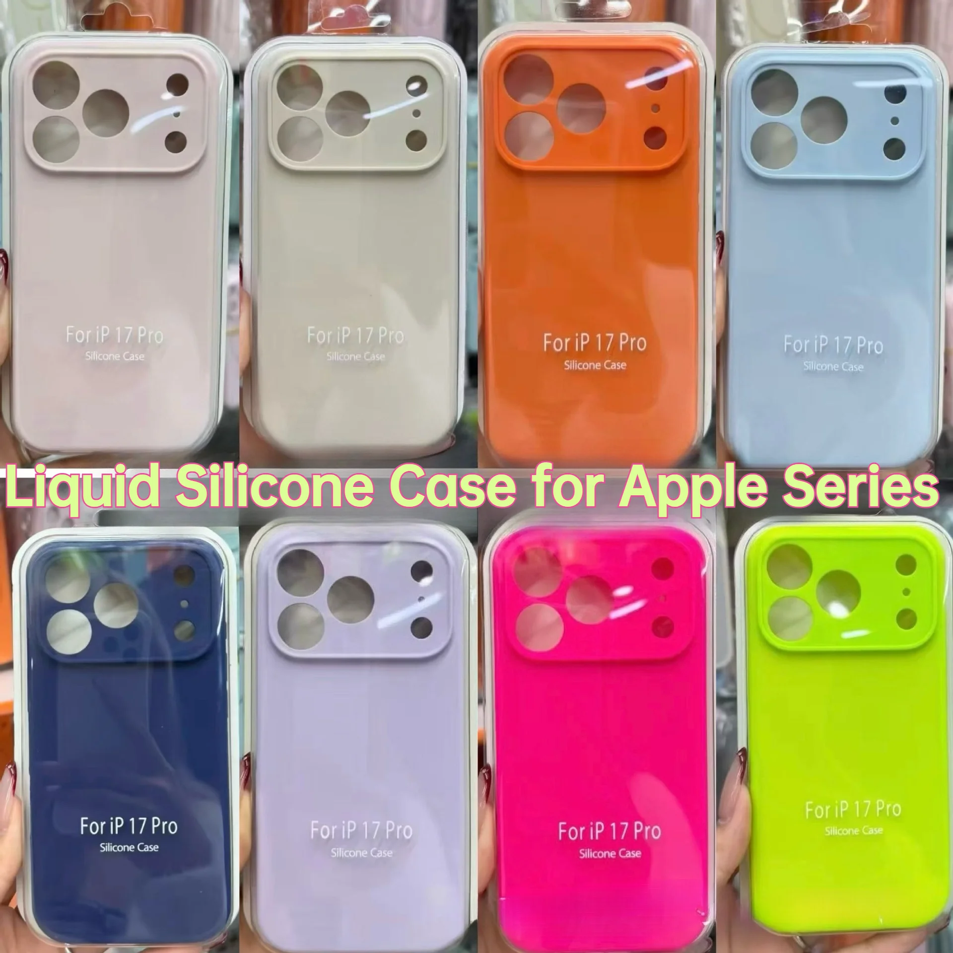Capa de Silicone Líquido de Luxo Original 1:1 para iPhone Air 17 Pro Max 17 Pro 17 com Botão de Câmera AI, Anti-queda e Proteção Total