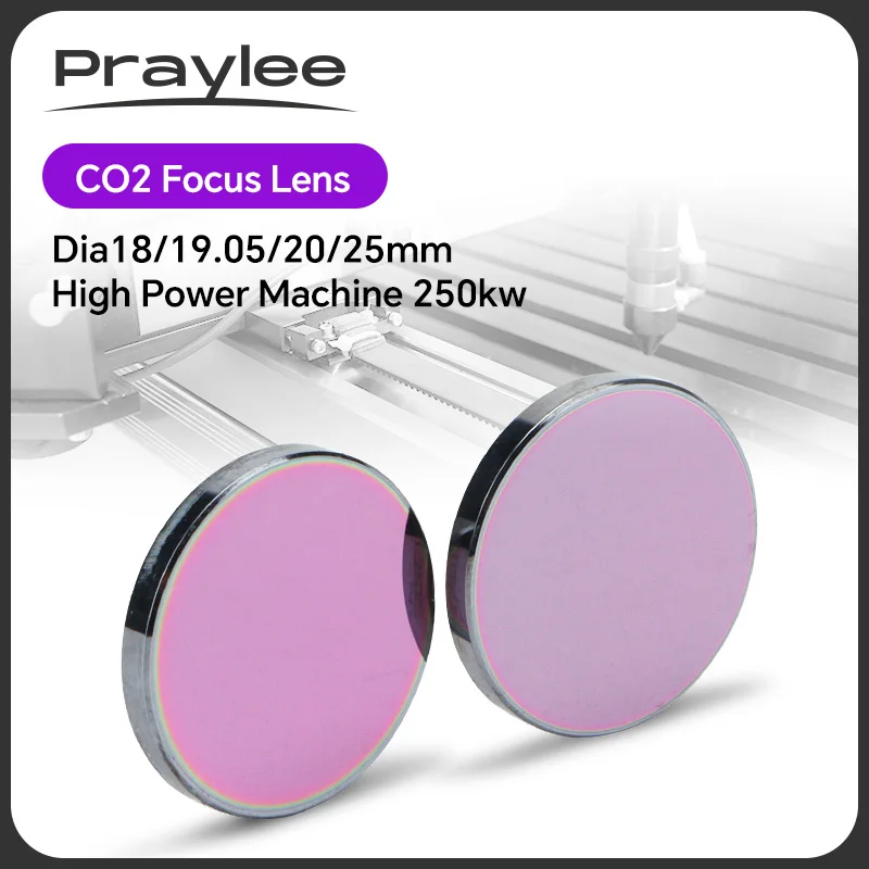 Focus Lens CO2 Pro Dia.18/19.05/20/25mm FL38.1/50.8/63.5/76.2/101.6mm High Power Lens for CO2 Laser Engraving Cutting Machine