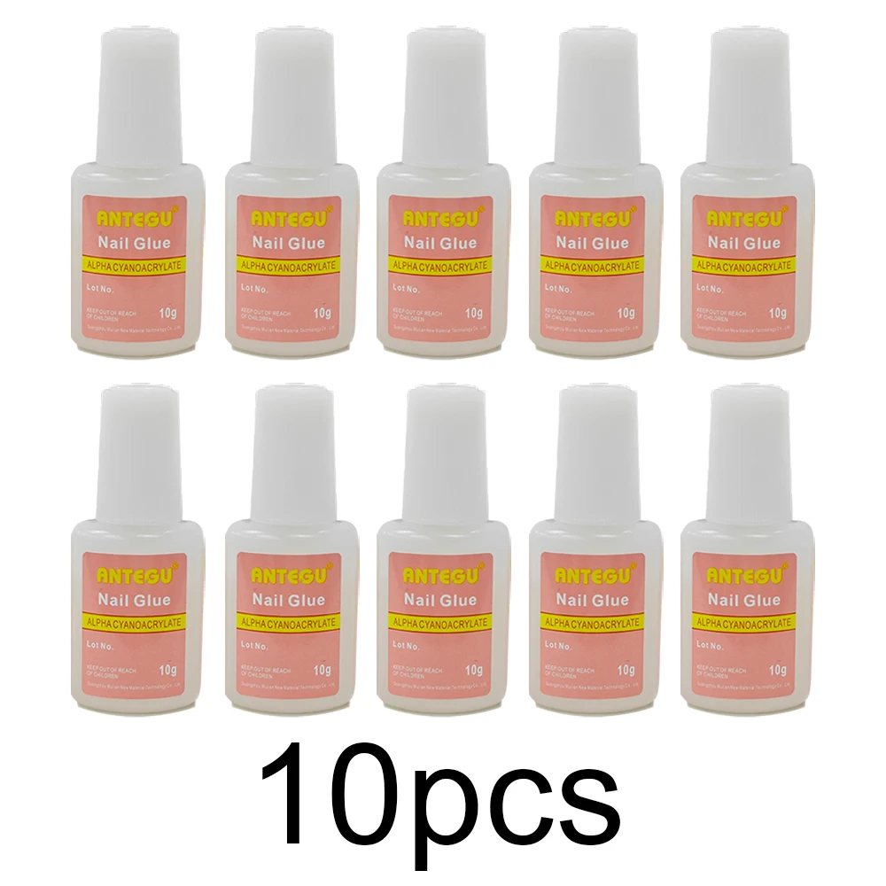 กาวติดเล็บอะคริลิคแบบใส 10/5 ชิ้น ไม่ต้องเช็ด กาวติดเพชรพลอย กาวเจลติดเล็บ กาวเจลสำหรับติดเล็บปลอม สำหรับงานศิลปะบนเล็บ