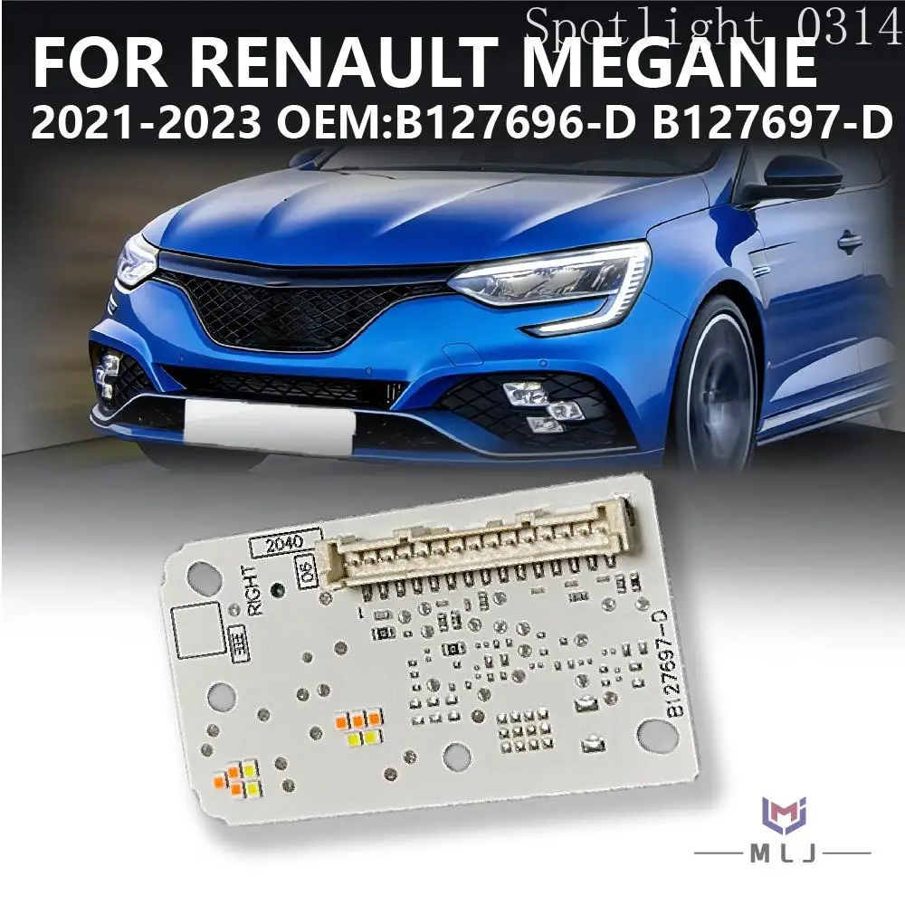 

B127696-D B127697-D Светодиодная плата для фар Renault Megane 2021-2023, с эффектом «ангельские глазки», 260556623R 260551566R, чип источника света DRL