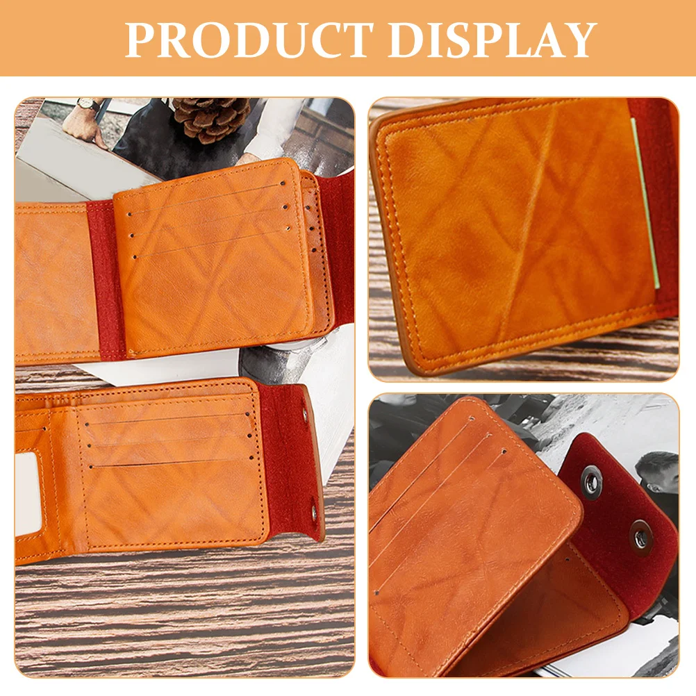 

Men Wallet Bifold Wallet Compact Design Multiple Card Slots Cash Organizer Secure Dual Button Closure Fashionable