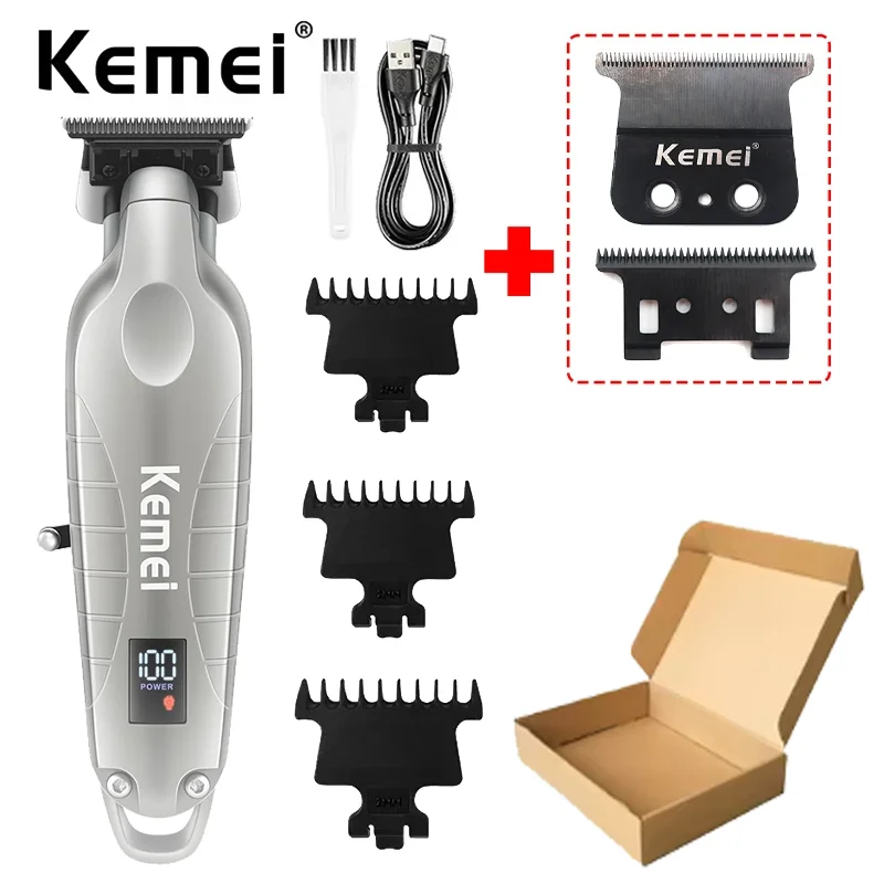 Kemei 2293 Professional Hair Beard Trimmer Men Barber Rechargeable Finish Hair Cutting Machine Zero Gapped Cordless Hair Clipper image 3
