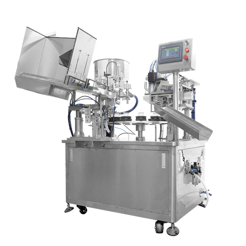 Cosmetics hand cream paste aluminum plastic tube canning and sealing machine, automatic plastic hose filling and sealing machine