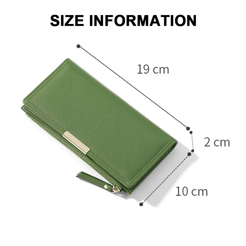 Fashion Women Wallet Long Korean Style Brand Women Purse Zipper Ladies Phone Wallet Two Fold Female Coin Purse Card Holders