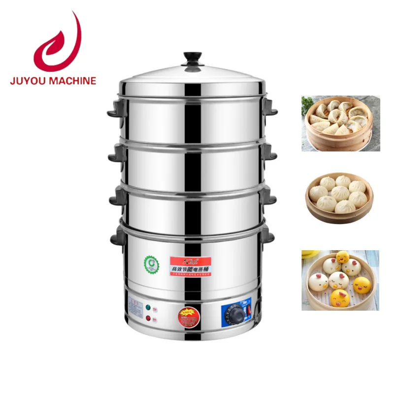 220v 52cm Electric Food Steamer for Dumpling Siomai Momos and Seafood