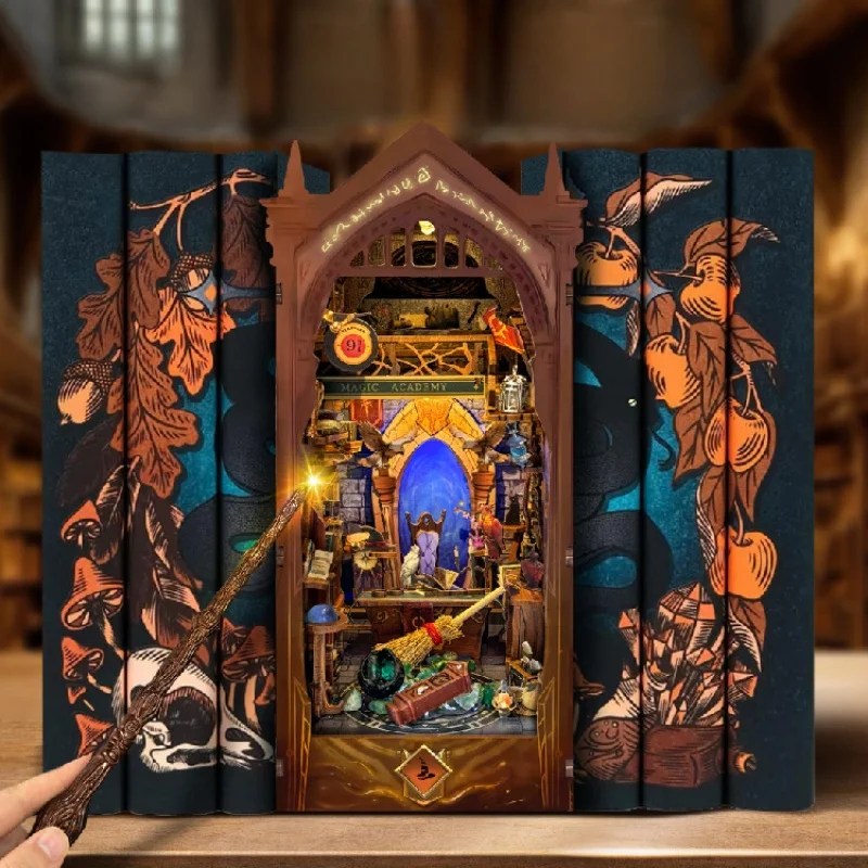 غلاف الدراسة المسحور من OUZEY، هدية تعليمية خشبية ثلاثية الأبعاد للمدرسة، هدية تعلم غامضة للمراهقين #1