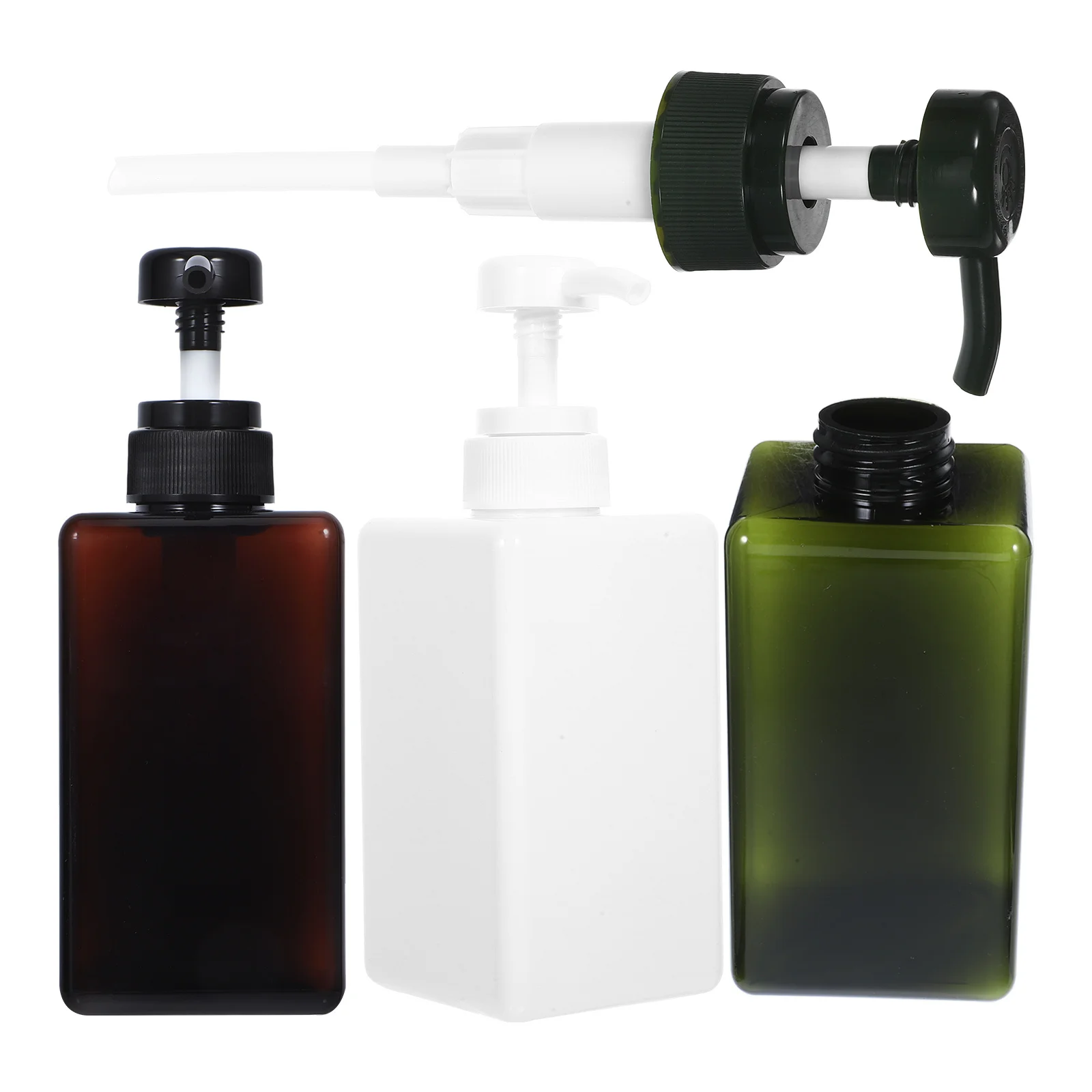 

3pcs Lotion Bottle Plastic Sub Bottle Refillable Pressing Type For Home Hotel Use Multipurpose Liquid Storage Container Shampoo