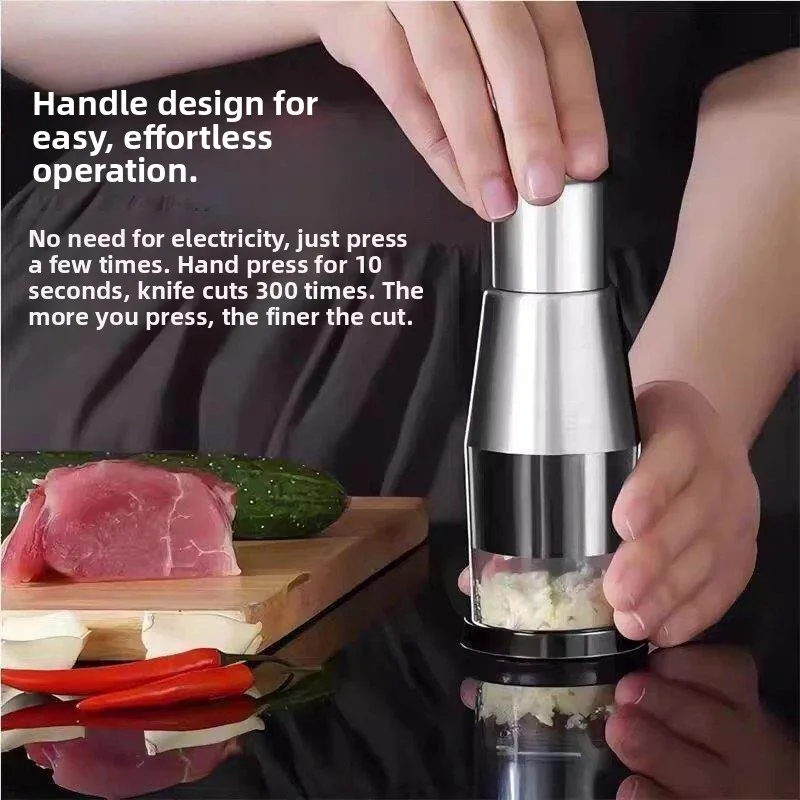 Multifunctional Stainless Steel Garlic Smasher Kitchen Tool for Grinding Garlic Paste Home Use Easy to Clean Wood Material