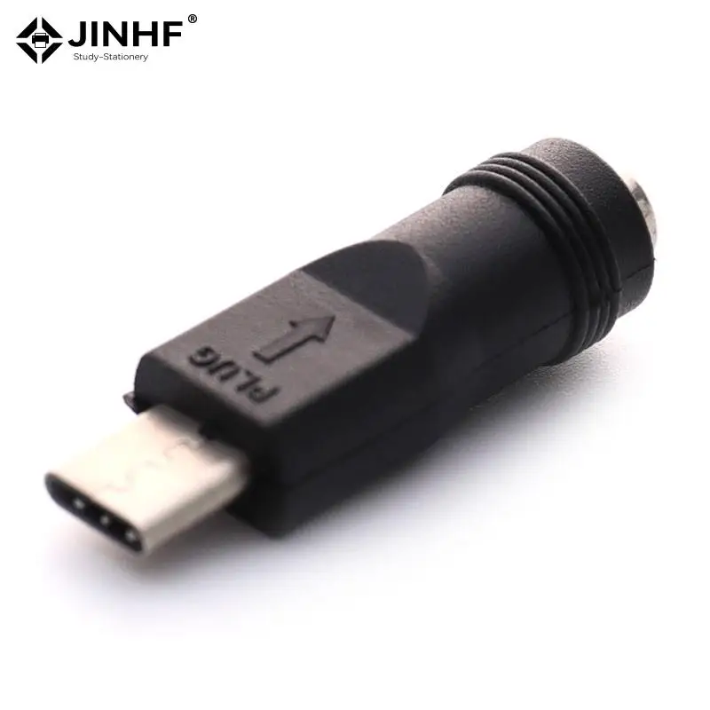 1Pc DC Power Adapter Connector Type-C USB Male To 5.5x2.1mm Female Jack Converter For Laptop Notebook PC Computer Phone Adapters