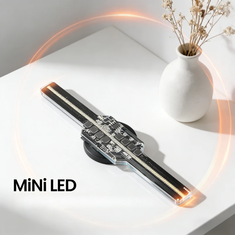 Custom Logo Products Transparent Led Display Mini 3d Hologram Fan Projector Halloween Christmas Hologram Display