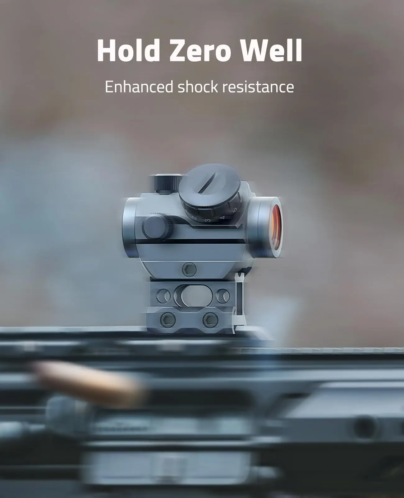 

MidTen Rifle Scope 2MOA Red Dot Sight 1x25mm Reflex Sight Riflescope Waterproof Shockproof Fog-Proof with 1 inch Riser Mount