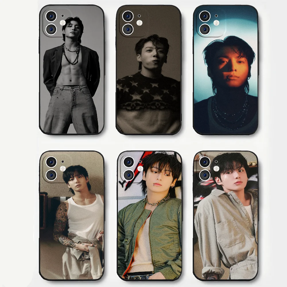 J-JungkookS Never Let Go Phone Case For IPhone 16 15 14 13 Pro Max 11 12 Mini 2022 Black Silicone Cover