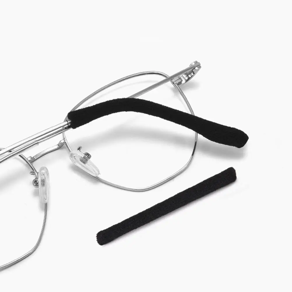 2 Pcs Eyeglass Temple Tip Sleeve Anti-slip Retainer Eyeglasses Spring Grip Arm Leg Non Ear Holder