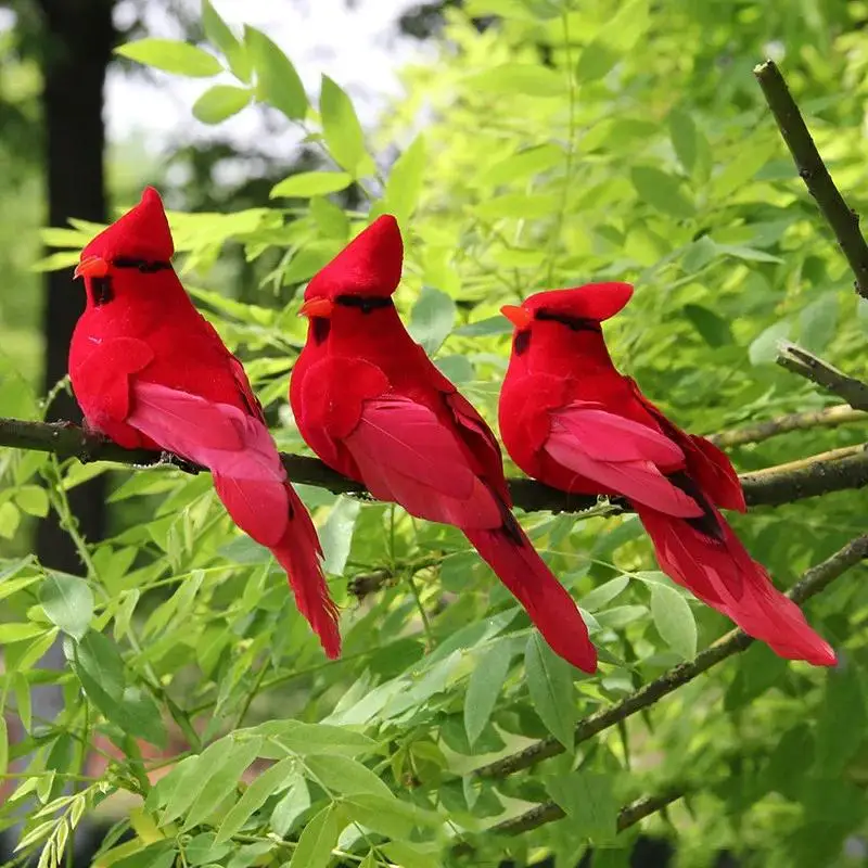 2026 Artificial Bird Garden Green Plant Home Decoration Clip Prop Manufacturer Direct Feather Flapper Handicraft Bird