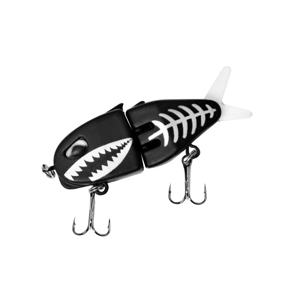 Deep Diving 2Segment Fishing Lures 3D Printed 6cm/6.5g Bionic Bait 3d Eyes Lifelike Eyes Plastic Hard Crank lure