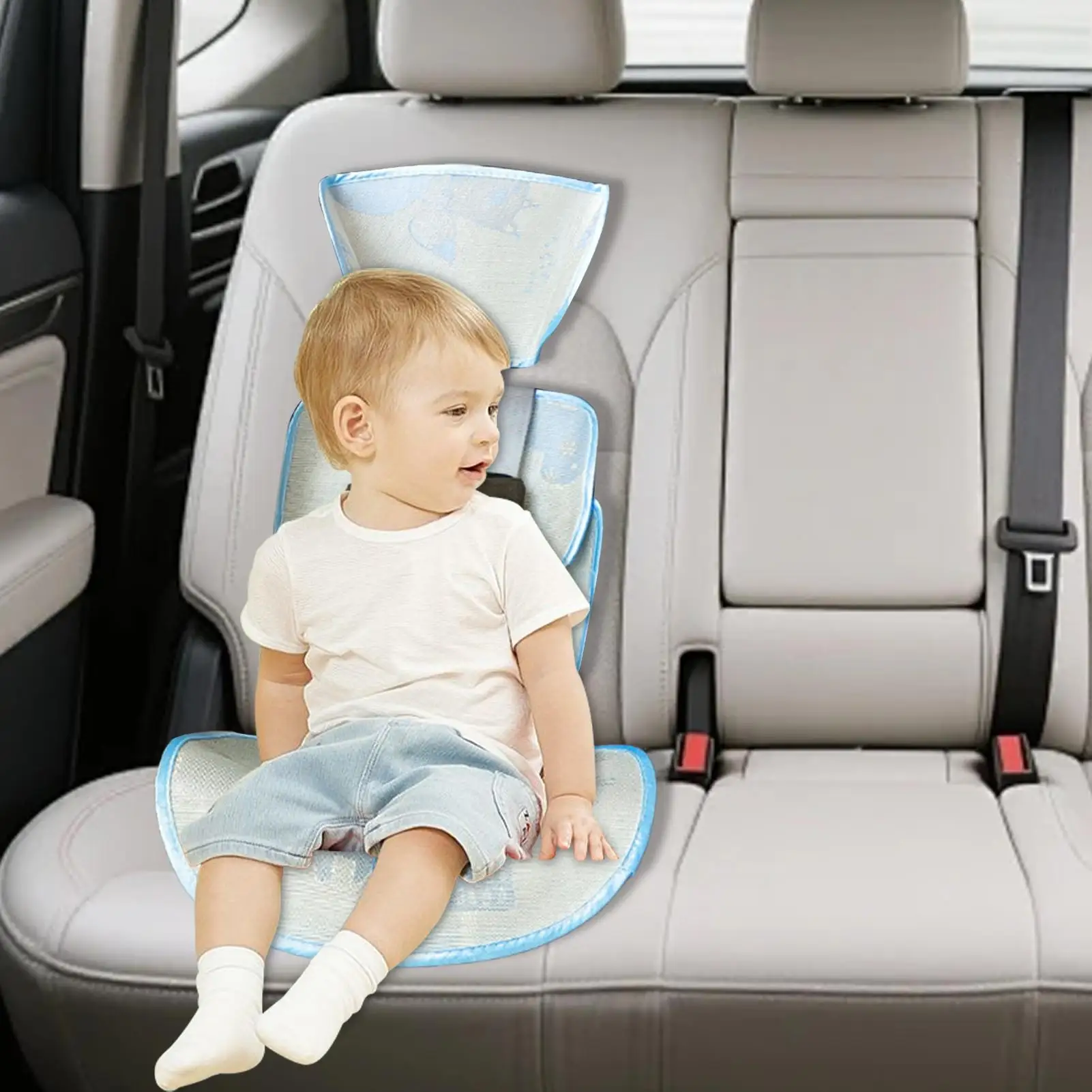 

Охлаждающая подставка для автомобильного сиденья, дышащая охлаждающая подставка для детского сиденья, домашняя детская подушка из ротанга, крутой коврик из ледяного шелка для горячей погоды, автомобильная коляска