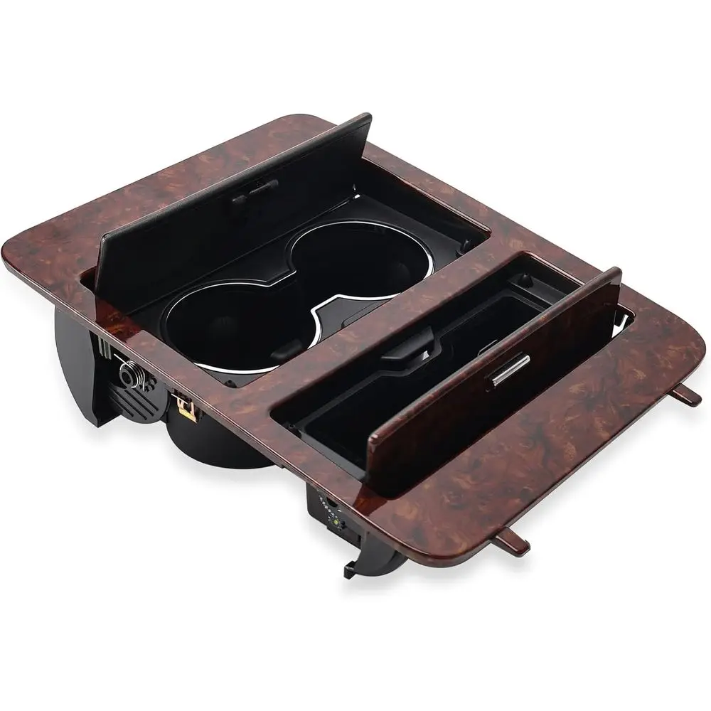 

Подстаканник для хранения Woodgrain, совместимый с GMC Yukon Sierra Tahoe Suburban Silverado Avalanche Cadillac Escalade 2007-2014 Rep