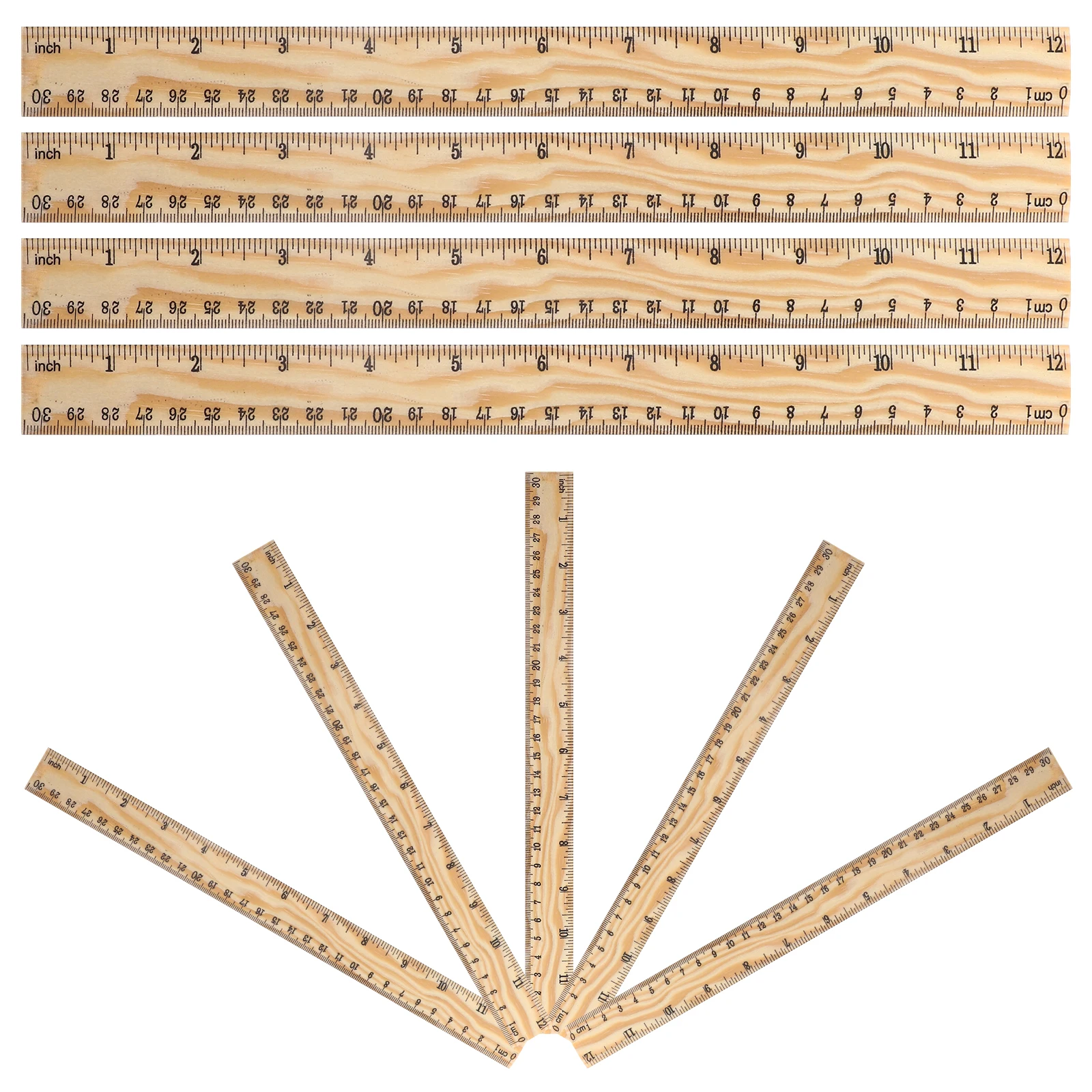 

26pcs Diy Yardstick Sewing Tool Wooden Yardstick Sewing Tool Tailoring Measurement Aid Easy Storage Perfect Size