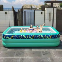 Easy-Setup Inflatable Swimming Pool for Family Fun - Durable Pvc Perfect for Backyard Water Parties Swimming Pools  Kids Pool