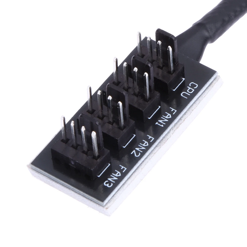 Hub wentylatora obudowy komputera Jednopunktowy, czteropunktowy koncentrator wentylatora Pakiet Nylonowa siatka 4-pinowy regulator temperatury Jeden przeciągnij Cztery 40 cm