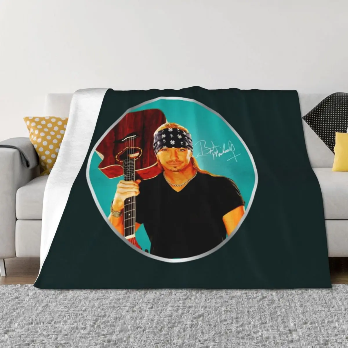 

Vintage Photograp Michaels Male Singer Bret Songwriter Gift Movie Fans Throw Blanket funny gift Retros Hairy Blankets