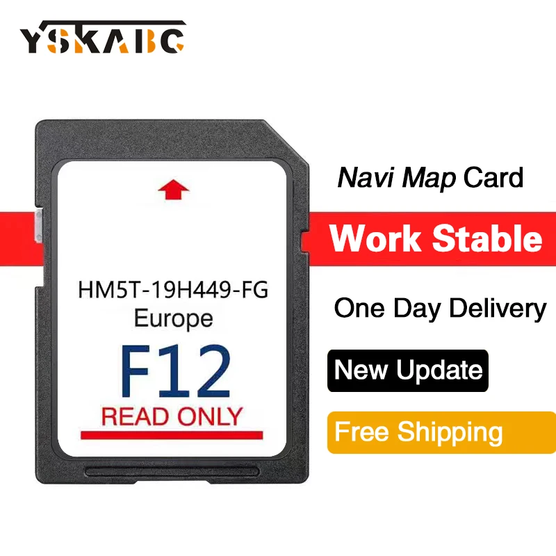 Free Shipping Navi SD Card GPS Card for Ford Sync2 F12 Europa 2024 HM5T-19H449-FG 64GB C-Max Focus Car GPS