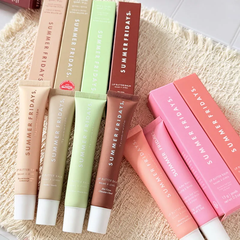 Summer Fridays Lip Butter Balm Cherry Poppy Deep Moisturizing Lip Treatment Repair Cracked Lip Cosmetic for Women Daily Lip Care