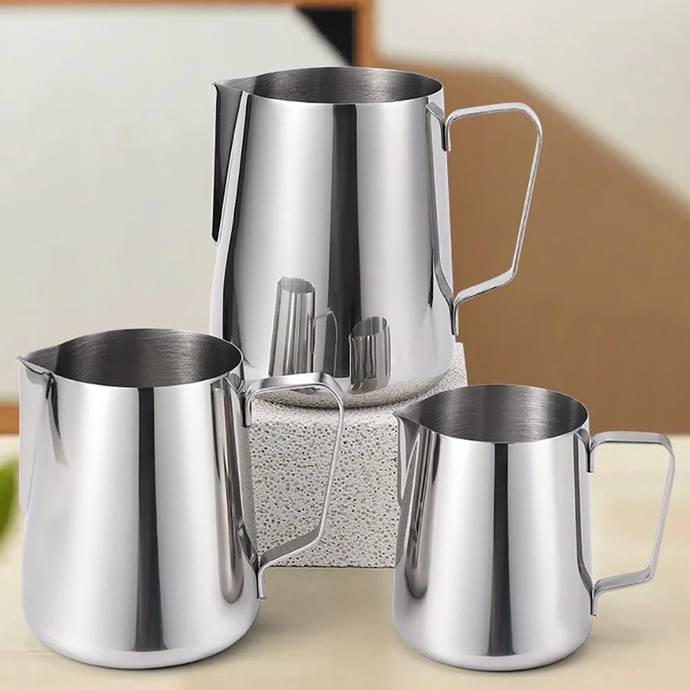 350ML/600ML/900ML Espresso Dampfkrug Milch Aufschäumen Krug Edelstahl Milch Kaffee Cappuccino Latte art Barista Tasse