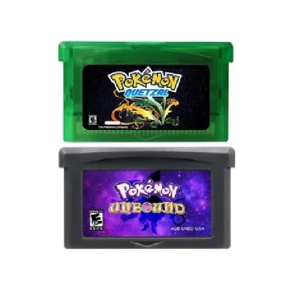 GBA Game Cartridge 32 Bit Video Game Console Card Pokemon Unbound Quetzal Fan Games English Language for GBA/NDS