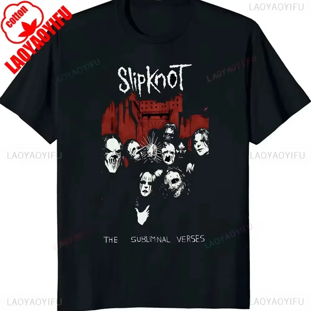 Rock Style Slipknots Printed T Shirts for Women Heavy Metal Tees Prepare for Hell Tour Streetwear T-shirt Cotton Casual Men Top