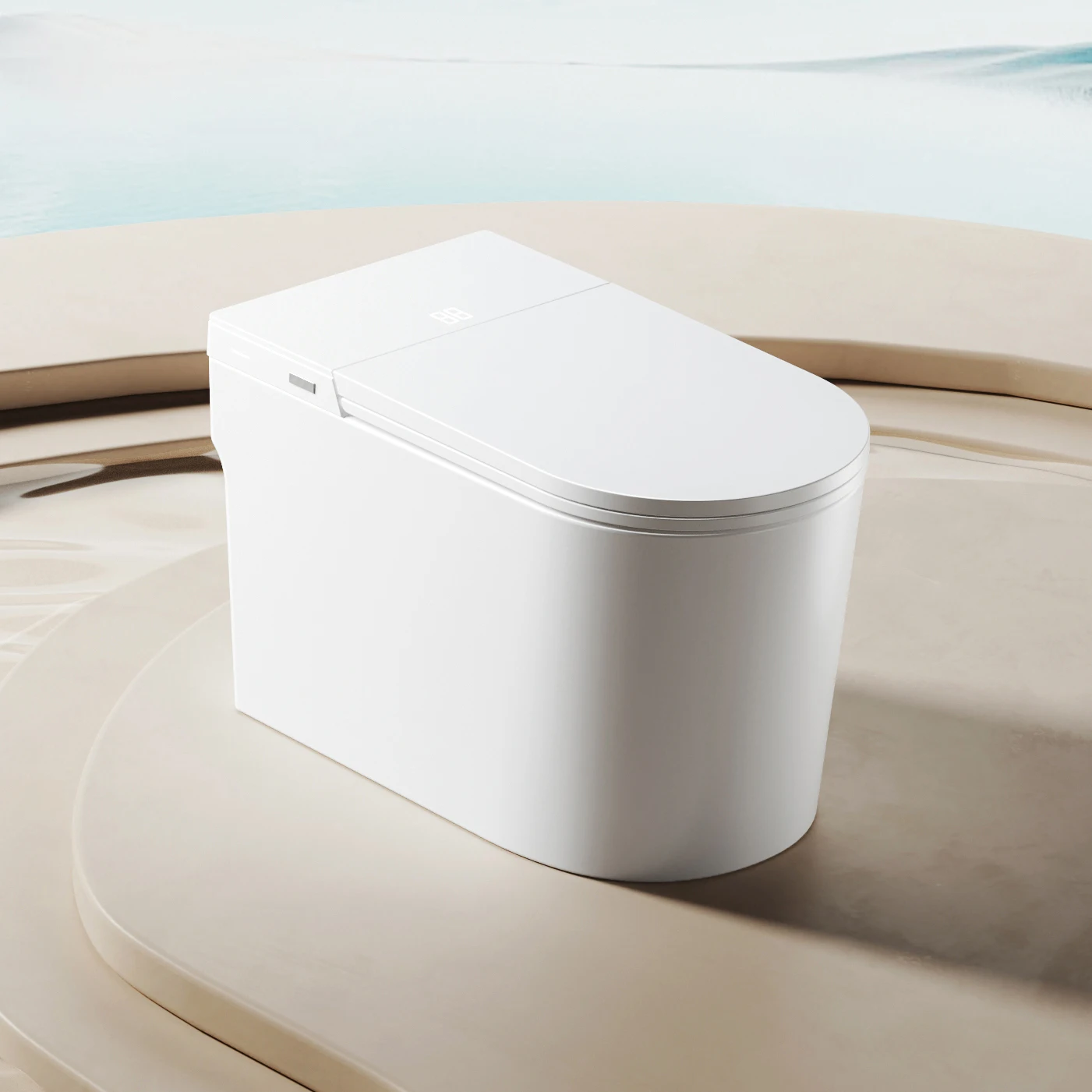 New Arrival Sanitary Ware Foot Sensor Intelligent WC Bidet Toilet Bowl Floor Mounted Ceramic Luxury Smart Toilet