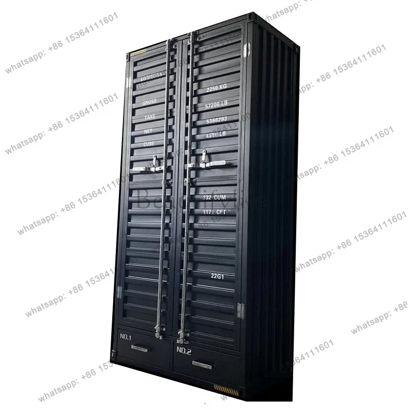Factory Direct Black Cube Wardrobe Metal Crafts Rack Heavy Patio Wardrobe Storage Organizer Organizadores De Armarios Y Cajones
