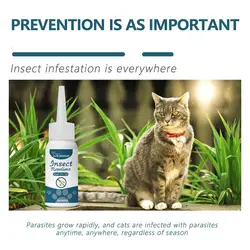 Flea Killer Drops Anti Fleas Cats Ticks Lice Mite Removal Relieve Itching Dogs Ringworm Treatment Pet Removal Drops