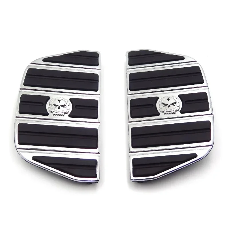 

Chrome Skull Zombie Passenger Footboard Inserts for Harley