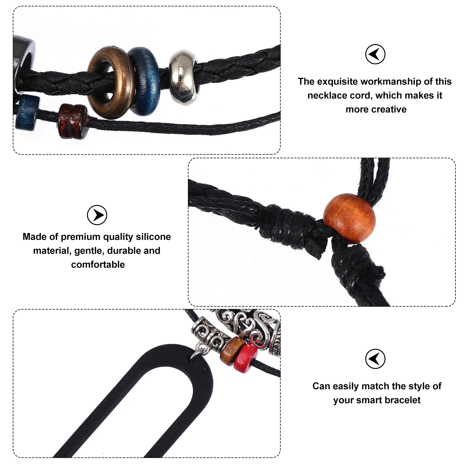 

Lanyard Bracelet Necklace Rope Miss Universal Cord Silica Gel Woven Braided Macrame
