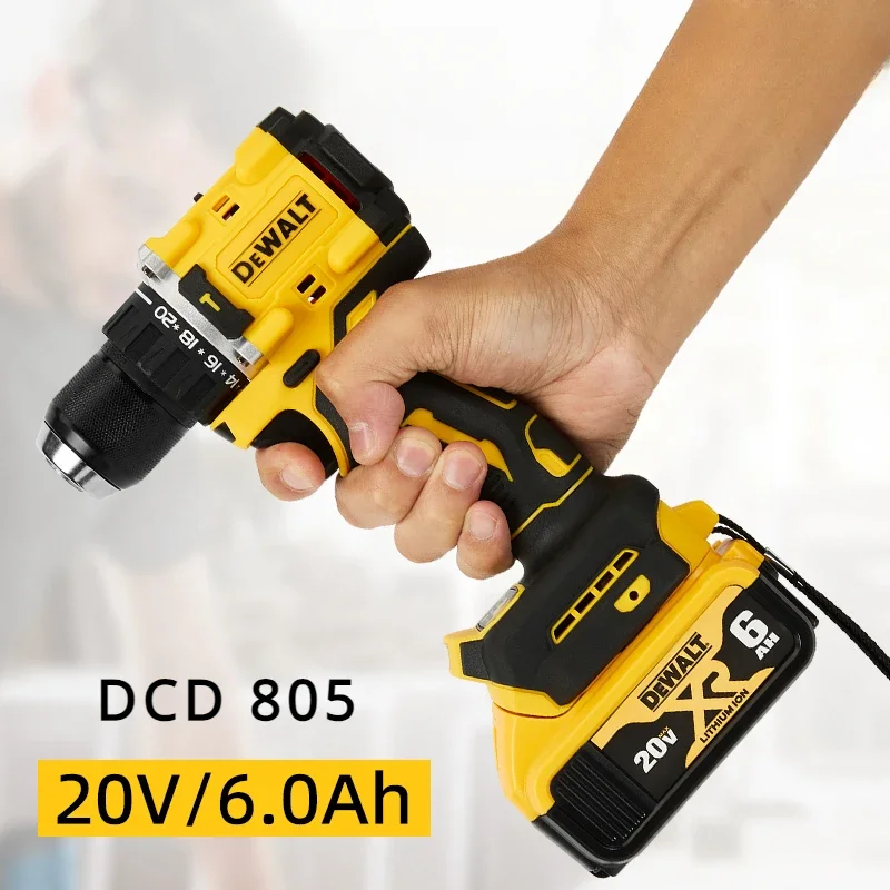 

DEWALT Lithium Battery 20V Rechargeable Brushless Compact Electric Screwdriver Hand Drill Impact Drill DCD805 Naked Tool