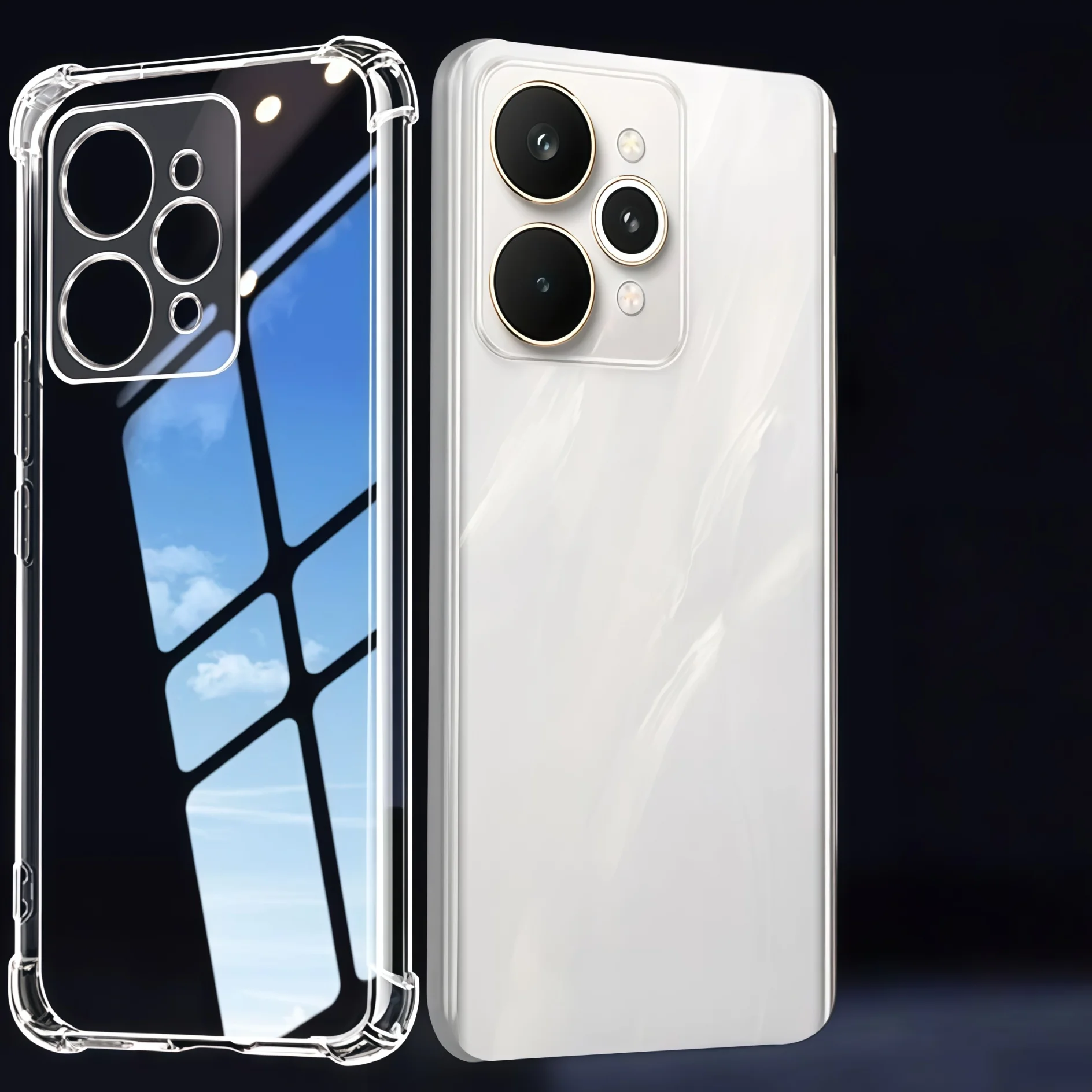 حافظة هاتف شفافة مقاومة للصدمات من مادة TPU لهاتف Realme 15/15 Pro/14 Pro/14 Pro+/ 14X/13 Pro/13 Pro+ (شفاف) #2