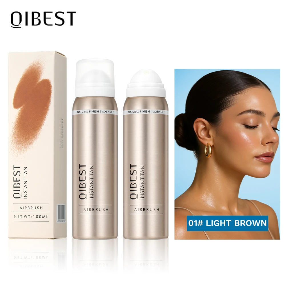 

Qibest Self-Tanning Spray Waterproof Lasting Beach Outdoor Sunless Sunbathing Create Charming Bronzer Enhancer Tanner Skin Care