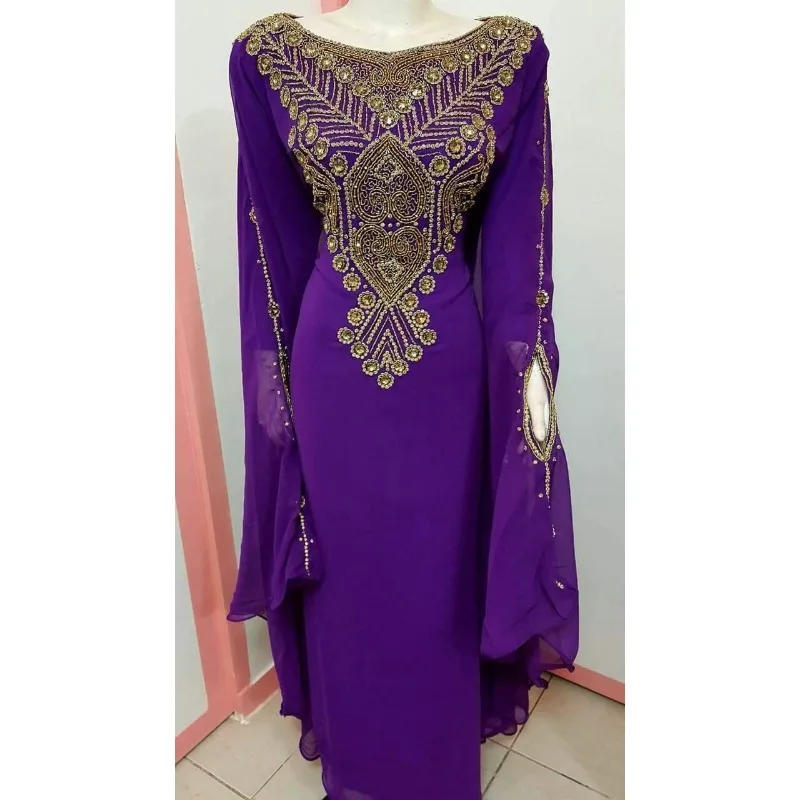 Kaftans Farasha Abaya Dress In Dubai Morocco Very Fancy Long Dress European and American Fashion Trend