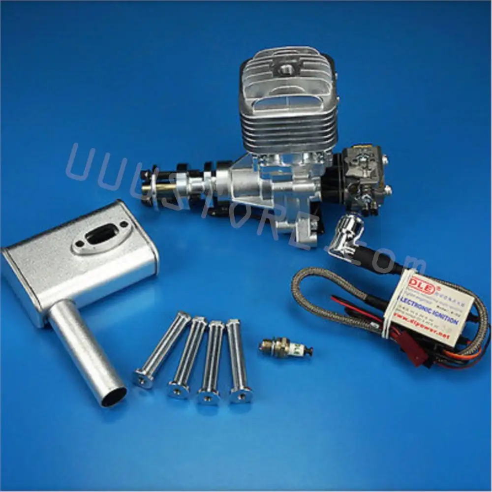 DLE30 Gasoline Engine W/Electronic Igniton & Muffler For 30CC Fix Wing Model Aircraft Model Plane Updated