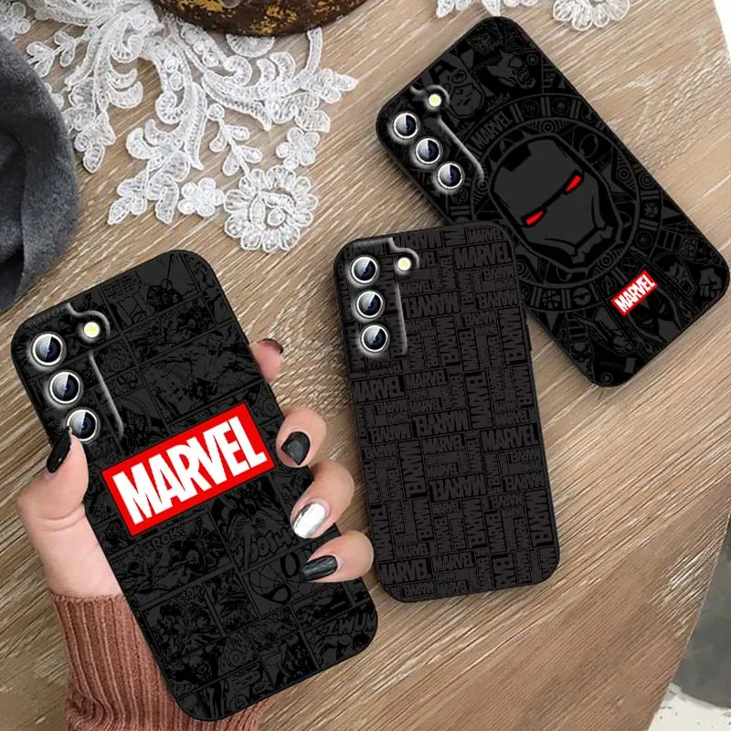 

Marvel Avengers Iron Man Logo For Samsung Galaxy S25 S24 S23 S22 S21 S20 S10 S10e S9 Ultra PLus Lite FE 4G 5G Black Phone Case