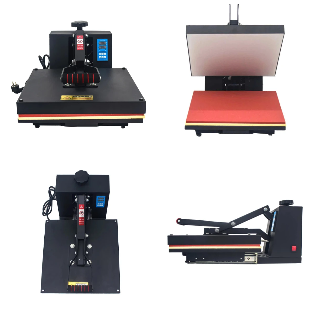 

WJW Factory Direct Sale 15*15 Inch 38*38cm Heat Transfer High Pressure Manual Grade Heat Press Machines with Stainless Steel Sl