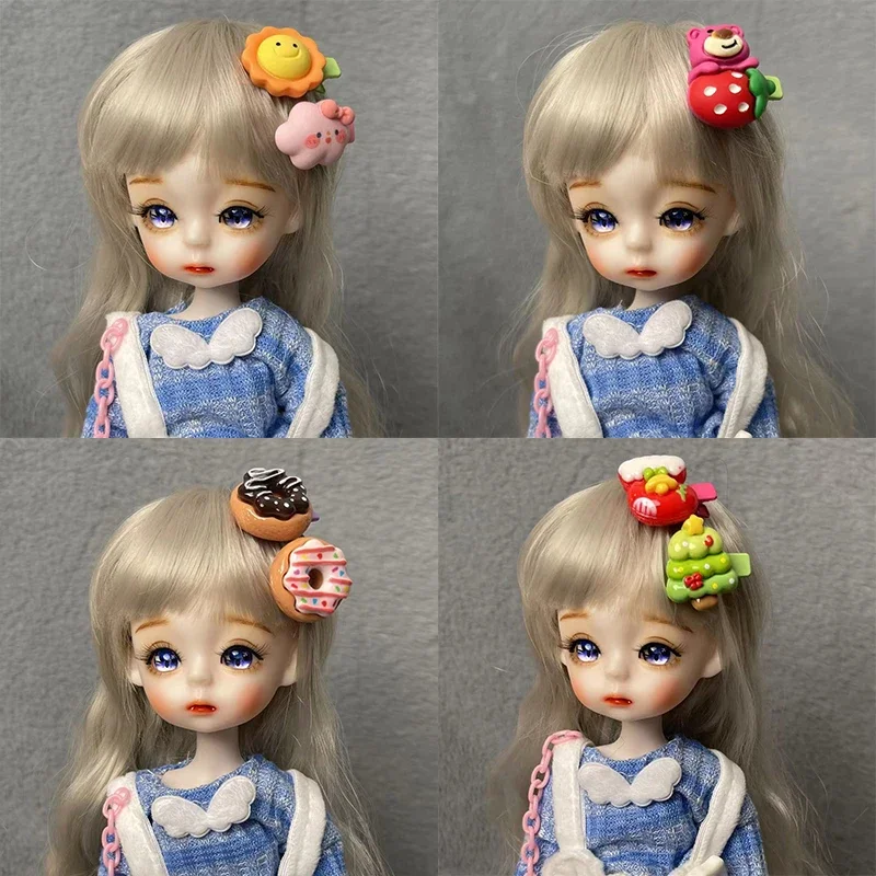 New Cute Hairpin 2 Pieces Doll Accessories Doll Hairpin Creative Hairpin Cartoon Food Series