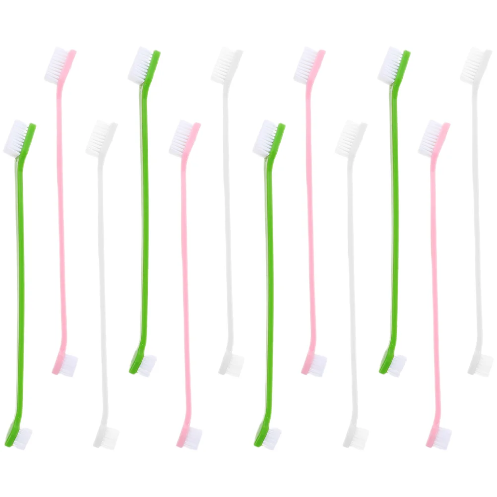 

12 Pcs Double Head Dog Toothbrush for Dogs Pet Supply Supplies The Small Oral Care Puppy Large