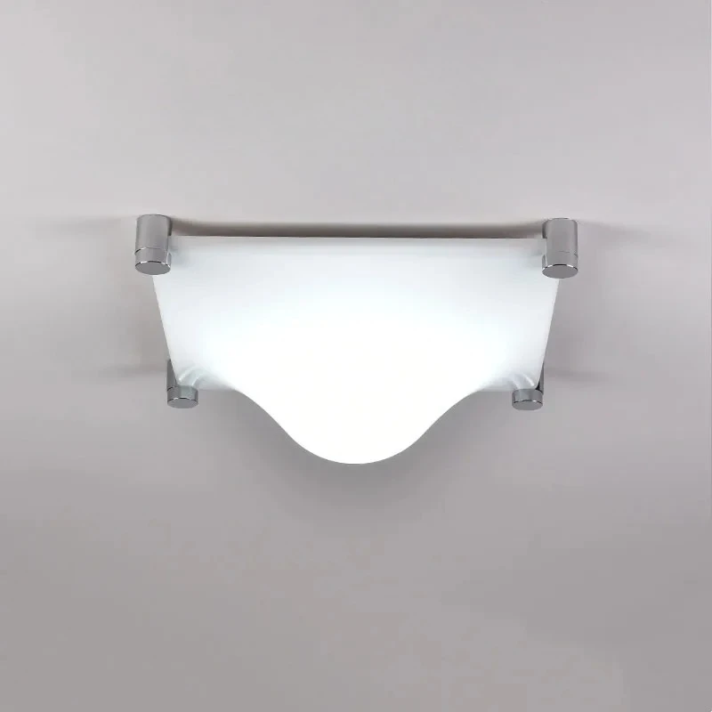 الحديثة الحد الأدنى مربع كريم الأبيض الزجاج ضوء السقف غرفة المعيشة مطعم غرفة نوم المطبخ LED مصباح معلق ديكور المنزل #3