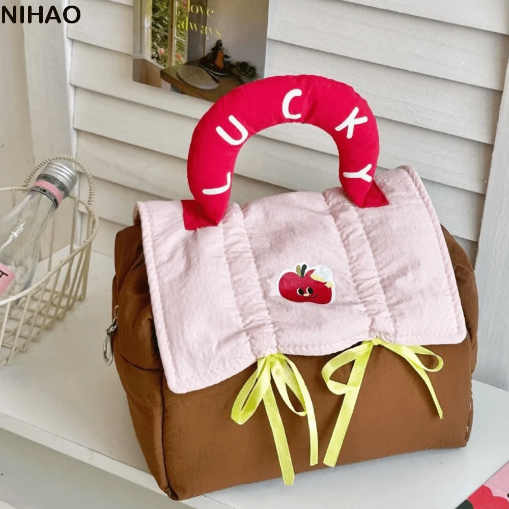 

Dopamine Color Cute Cabin Makeup Bag Kawaii House-shaped Handheld Cosmetic Case Square Organizer Case Toiletry Bag Storage Bag