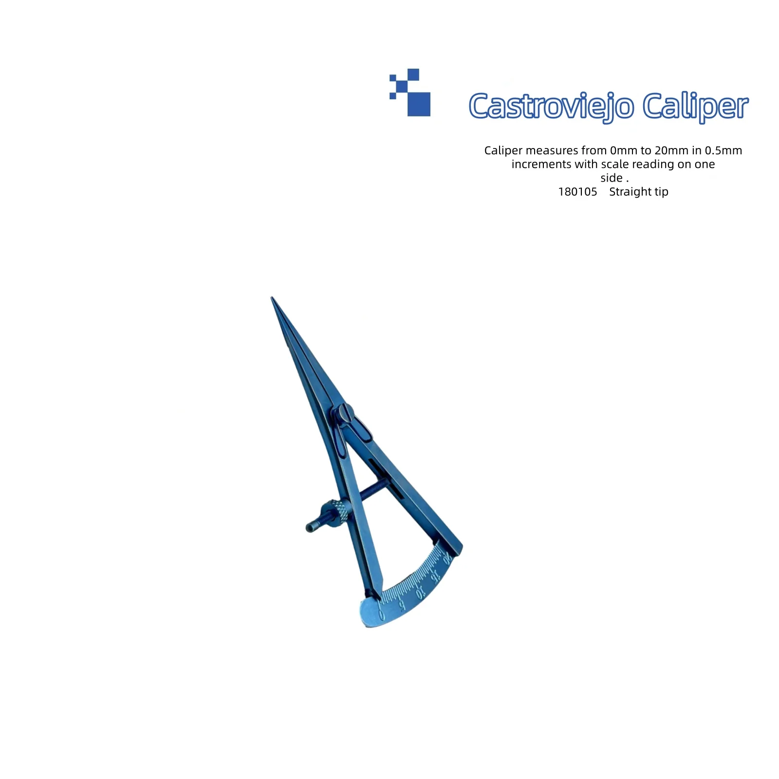 Castroviejo Caliper Ophthalmic Surgical Measuring Instrument Stainless Steel Eye Surgery Tool