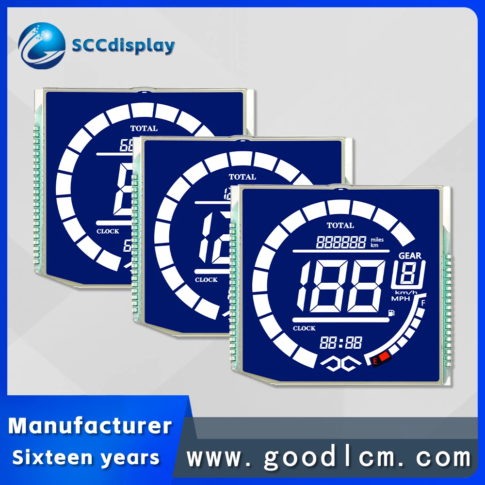 display-lcd-segmentado-personalizado-nao-padrao-de-fabrica-sjxdgn083-htn-display-negativo-para-instrumento-digital-de-motor