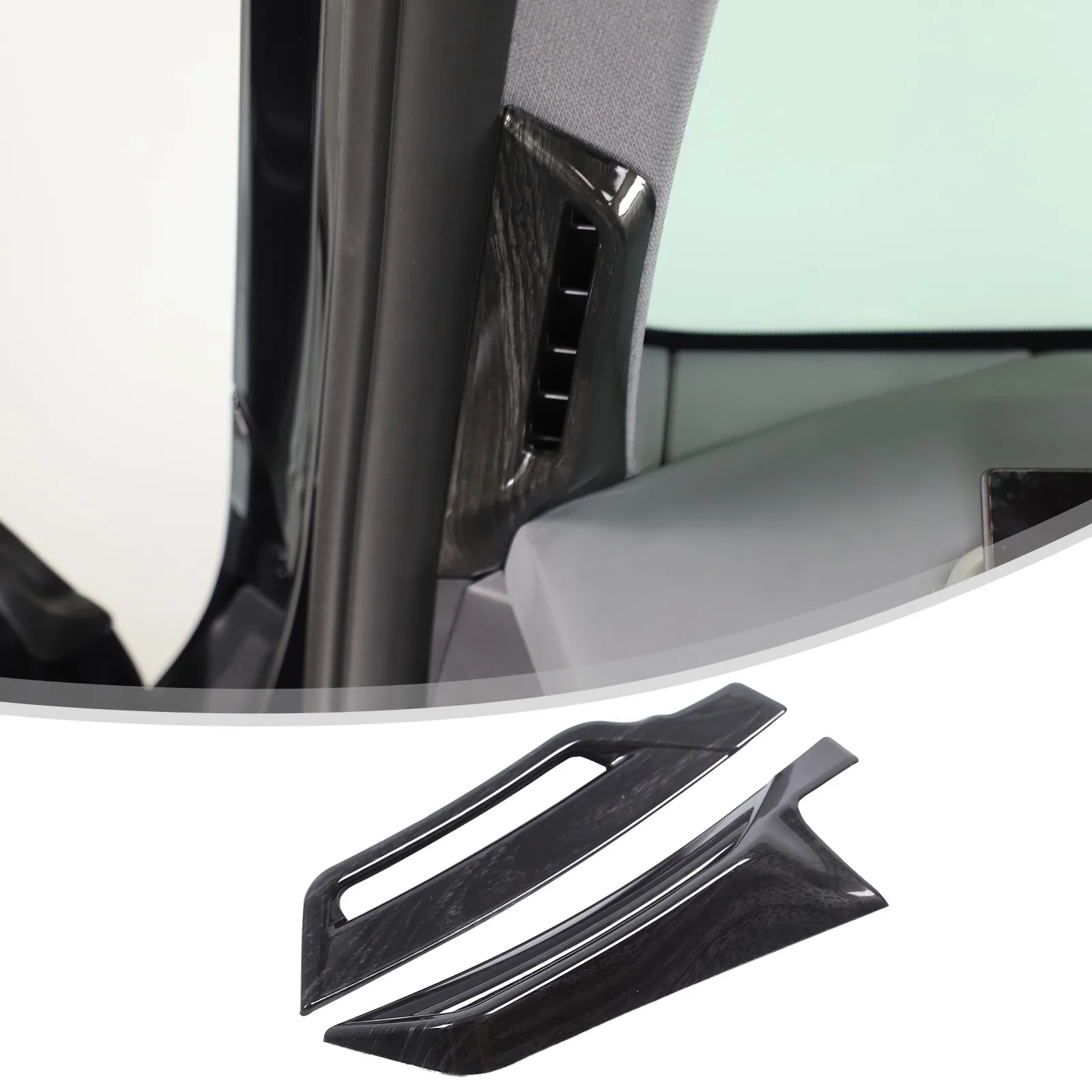 

2PCS ABS Carbon Fiber Car Interior Dashboard A-Pillar Air Vent Cover For BMW X3 G45 2025 2026 Decorative Trims Accessories